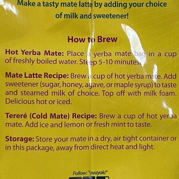 Guayaki organic Yerba mate tea bags 75 counts - Picture 4 of 7